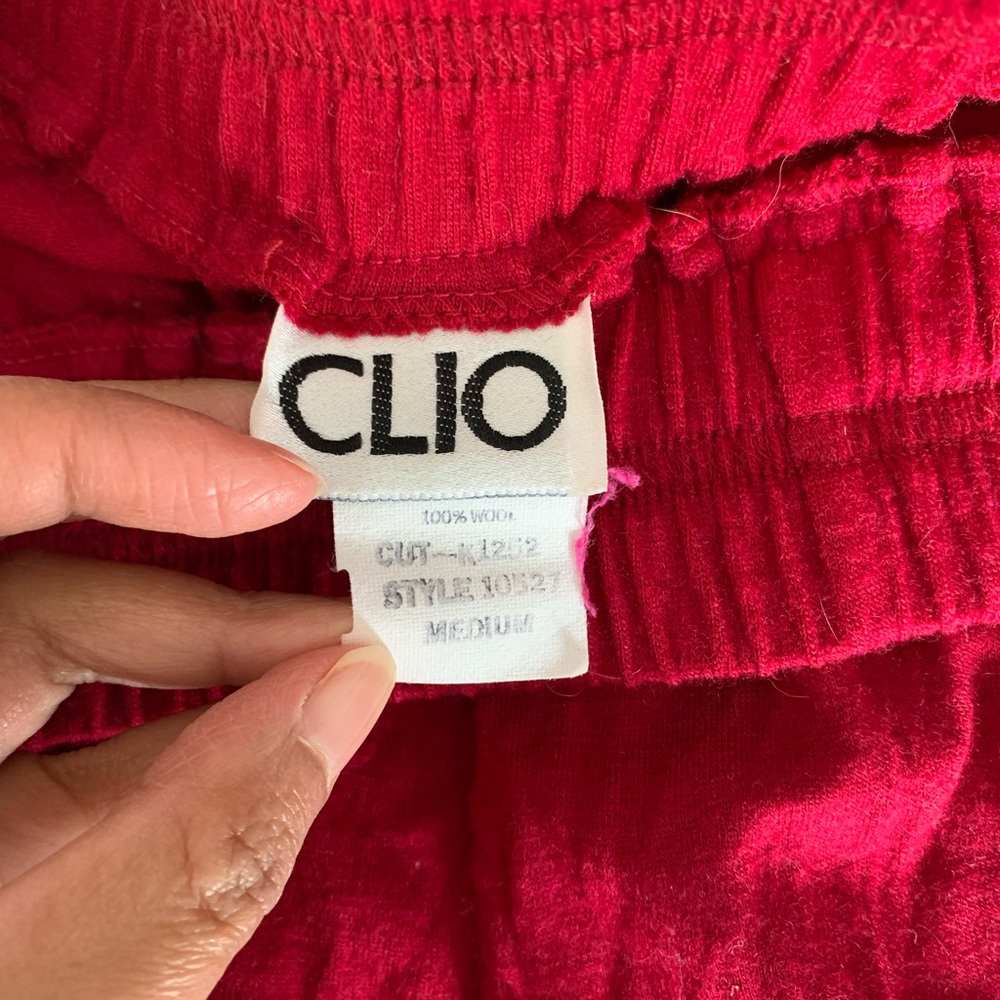 Red wool skirt size Small - Picture 3 of 6